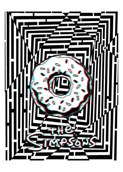 Plakat, Maze Gaze The Simpsons, 3D 50x70 cm