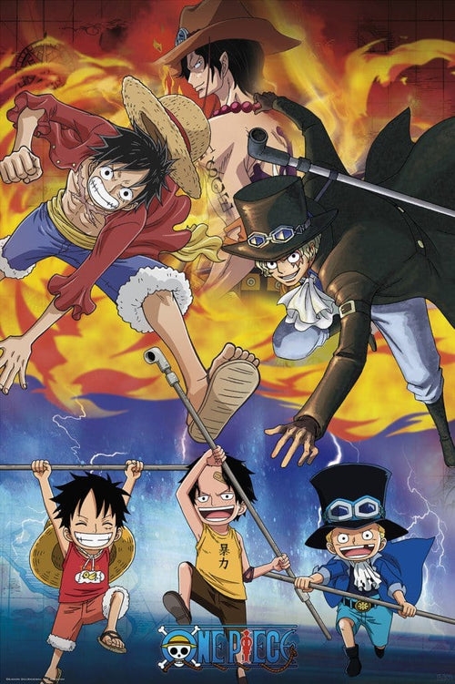 One Piece Ace Sabo Luffy - plakat