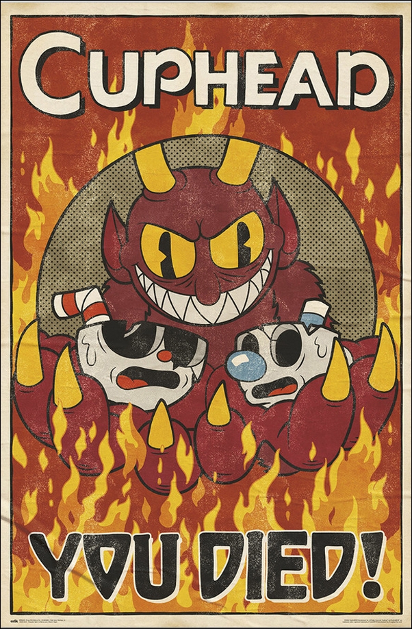 Cuphead You Died - plakat