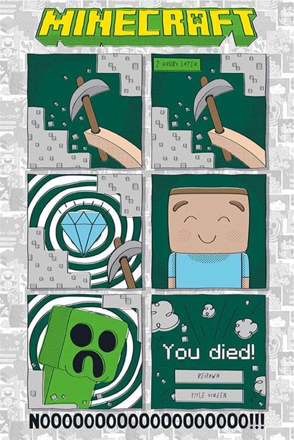 Minecraft One Last Diamond - plakat