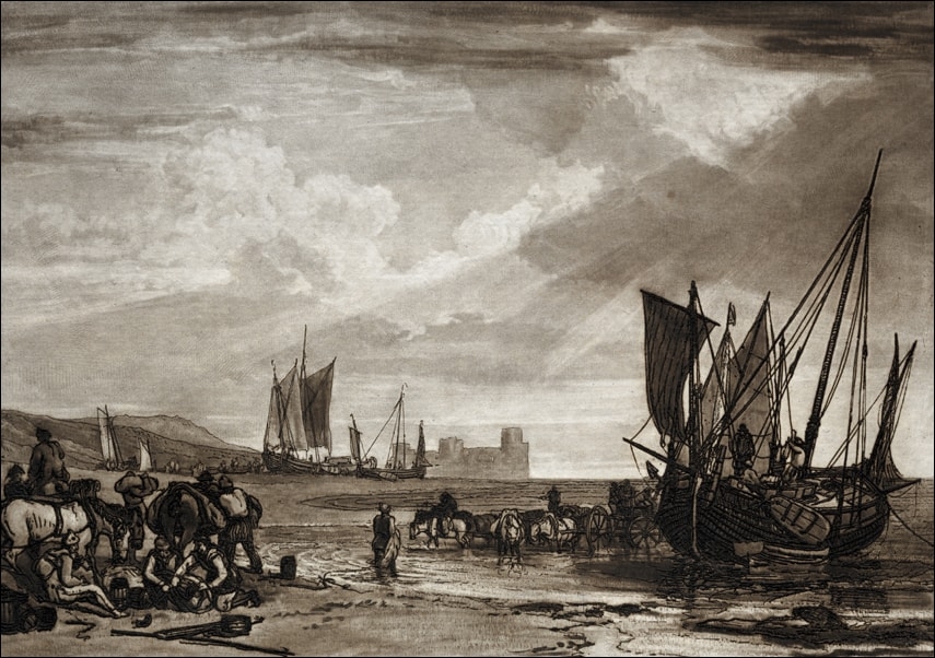 Galeria Plakatu, Plakat, Liber Studiorum Vessels Unloading, William Turner, 40x30 cm