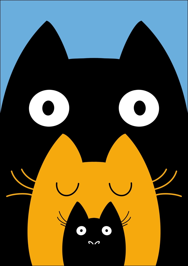 Kocury - plakat Wymiar do wyboru: 50x70 cm