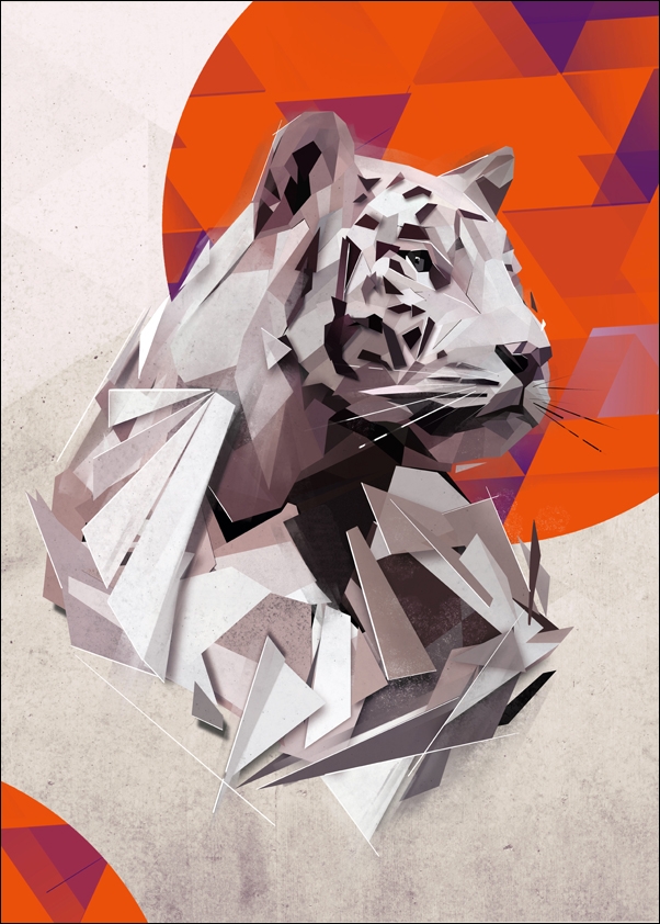 Tygrys - plakat Wymiar do wyboru: 40x50 cm
