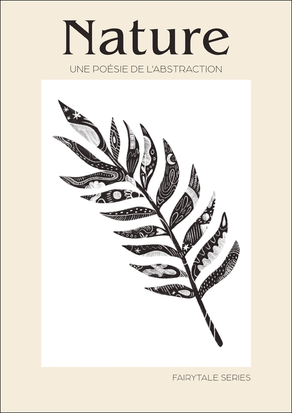 Bajkowy liść II - plakat Wymiar do wyboru: 40x60 cm