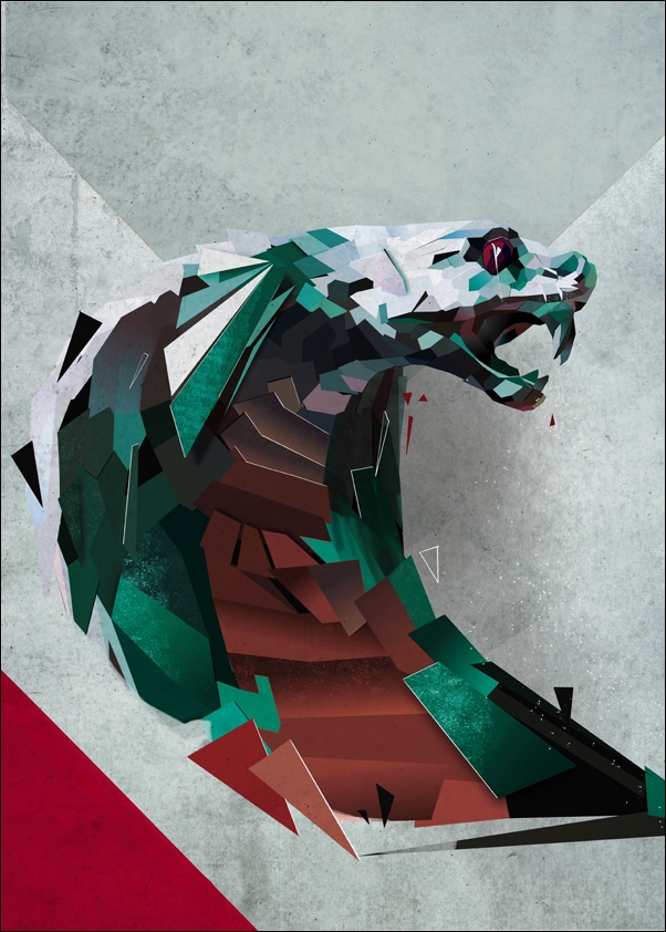 Kobra - plakat Wymiar do wyboru: 50x70 cm