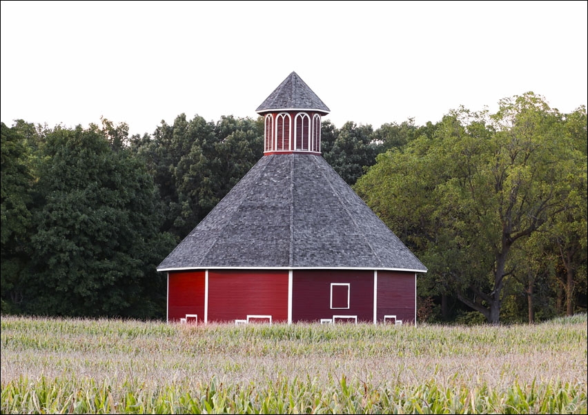 The Door Prairie Barn, Indiana., Carol Highsmith - plakat 40x30 cm