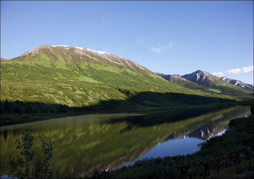 Scenic view from the Seward Highway in the Chugach National Forest., Carol Highsmith - plakat 100x70 cm