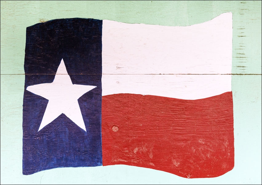 The flag of Texas, Carol Highsmith - plakat 70x50 cm