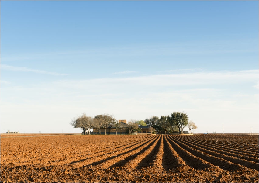 Deep, rich furrows in farmland east of Lamesa in Dawson County, Texas., Carol Highsmith - plakat 70x50 cm