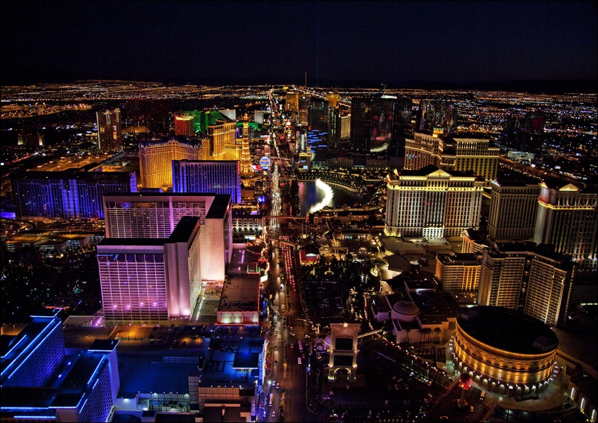 Aerial photograph of the Las Vegas Strip., Carol Highsmith - plakat 100x70 cm