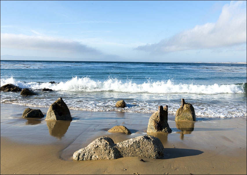 Monterey Bay is a bay of the Pacific Ocean, along the central coast of California., Carol Highsmith - plakat 50x40 cm