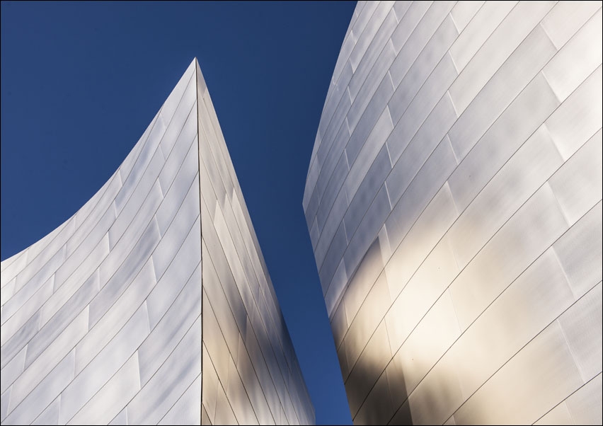 Detail of the Walt Disney Center Concert Hall in downtown Los Angeles, California., Carol Highsmith - plakat 70x50 cm