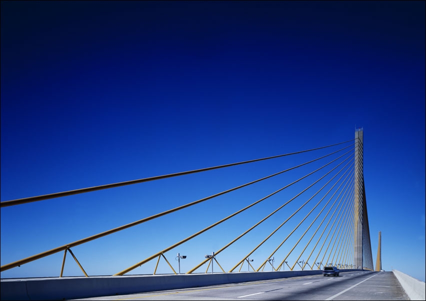 Sunshine Skyway in Tampa Bay United States of America, Carol Highsmith - plakat 100x70 cm