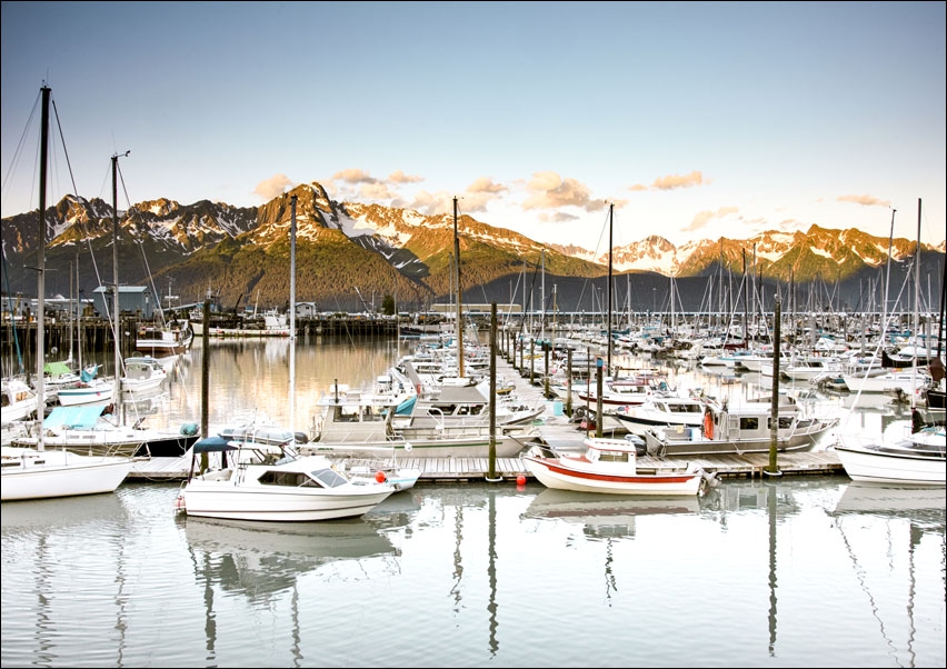 Boat marina in Seward, Alaska., Carol Highsmith - plakat 40x30 cm