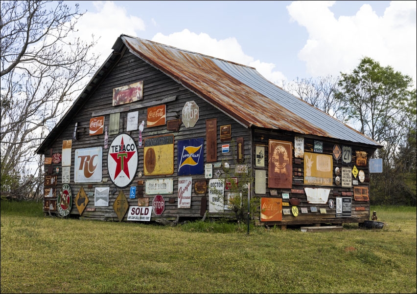 Barn in Sumter County, Georgia., Carol Highsmith - plakat 70x50 cm