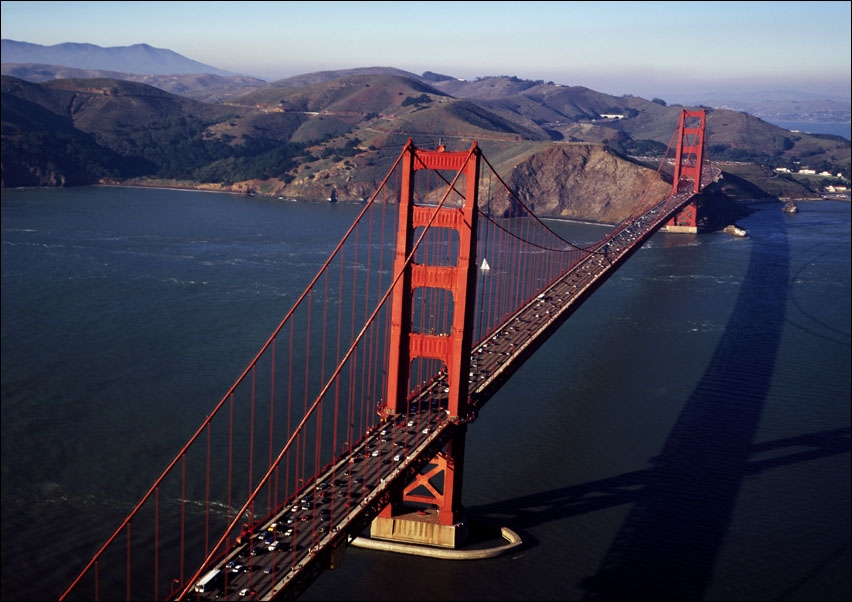 The Golden Gate Bridge., Carol Highsmith - plakat 59,4x42 cm