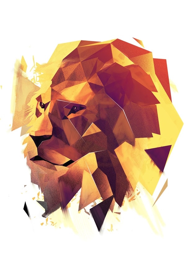 Lew - plakat Wymiar do wyboru: 70x100 cm