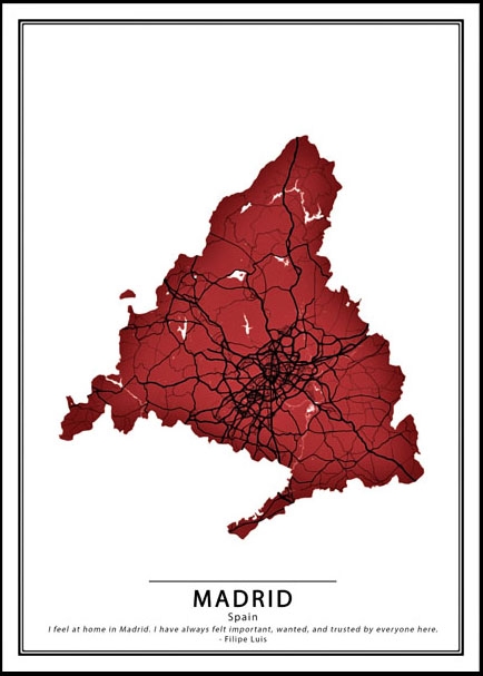 Plakat, Crimson Cities - Madrid, 61x91,5 cm