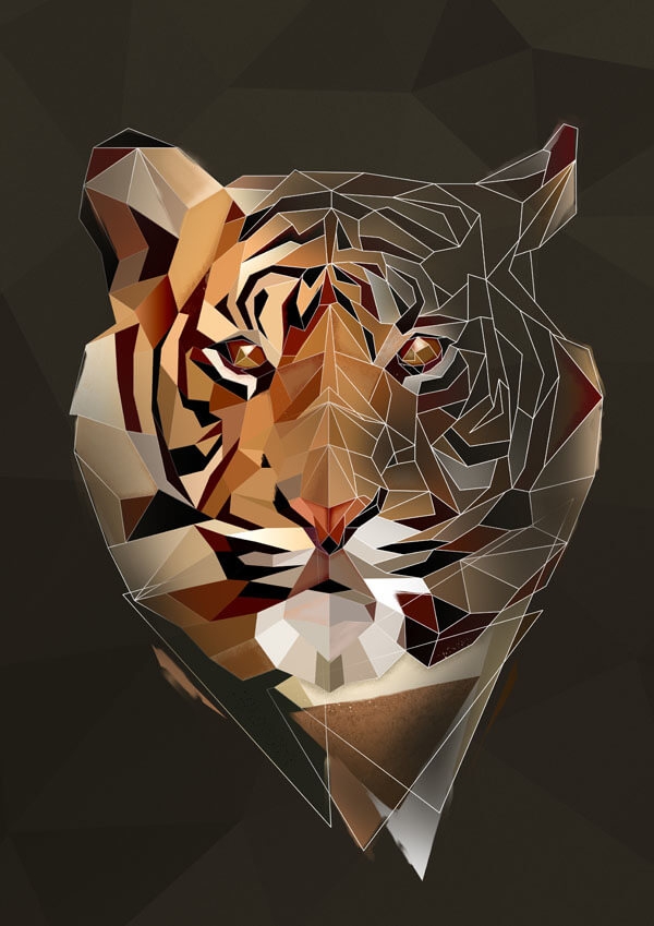 TYGRYS - plakat Wymiar do wyboru: 30x40 cm