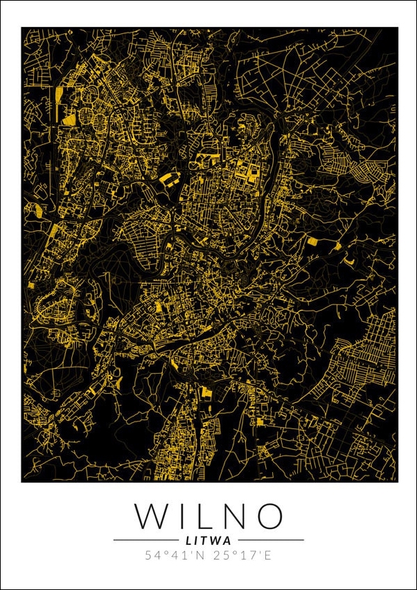 Galeria Plakatu, Plakat, Wilno Złota Mapa, 42x59,4 cm