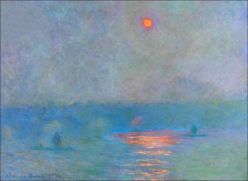 Galeria Plakatu, Plakat, Waterloo bridge sunlight in the fog, Claude Monet, 40x30 cm