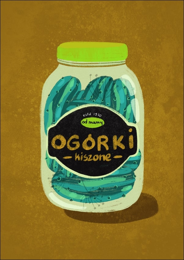 Ogóreczki - plakat Wymiar do wyboru: 50x70 cm