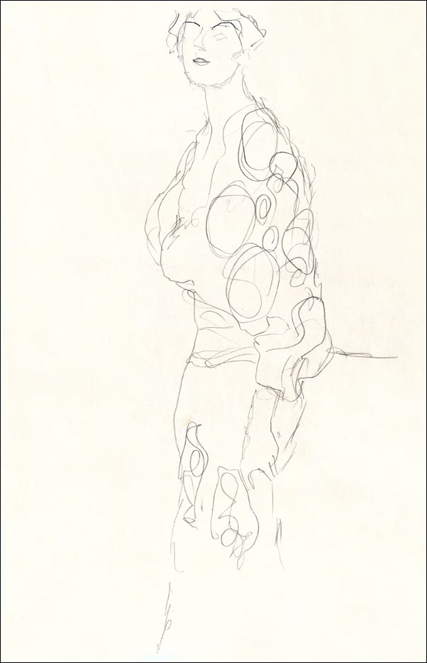 Standing Woman, Gustav Klimt - plakat Wymiar do wyboru: 40x60 cm