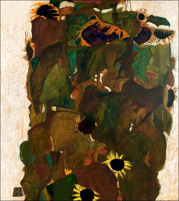 Słoneczniki, Egon Schiele - plakat Wymiar do wyboru: 20x30 cm