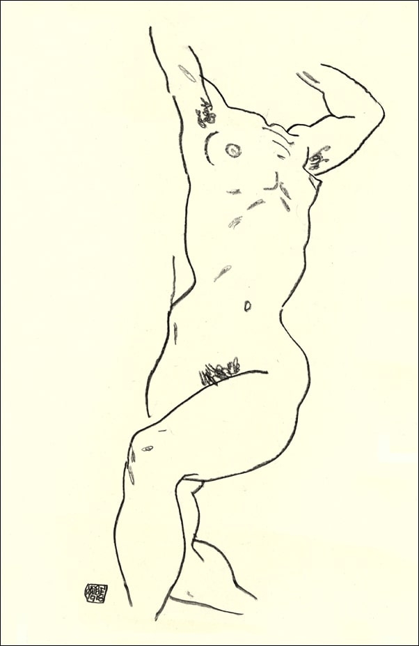 Torso of a Nude, Egon Schiele - plakat Wymiar do wyboru: 20x30 cm