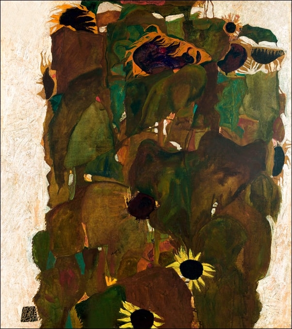 Słoneczniki, Egon Schiele - plakat Wymiar do wyboru: 40x60 cm