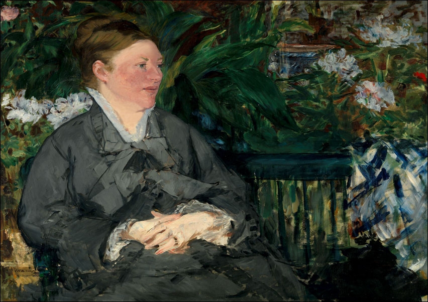 Madame Manet in the Conservatory, Edouard Manet - plakat Wymiar do wyboru: 50x40 cm
