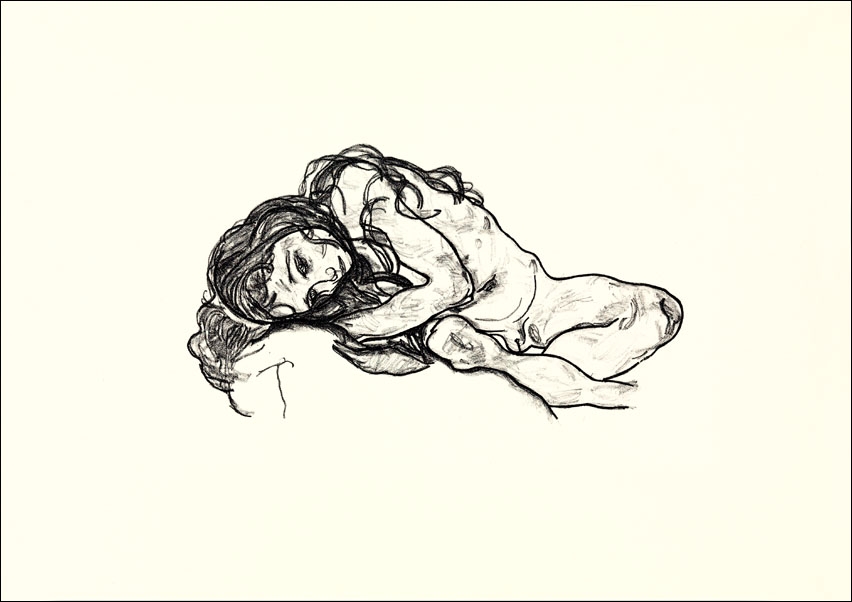 Girl, Egon Schiele - plakat Wymiar do wyboru: 70x50 cm