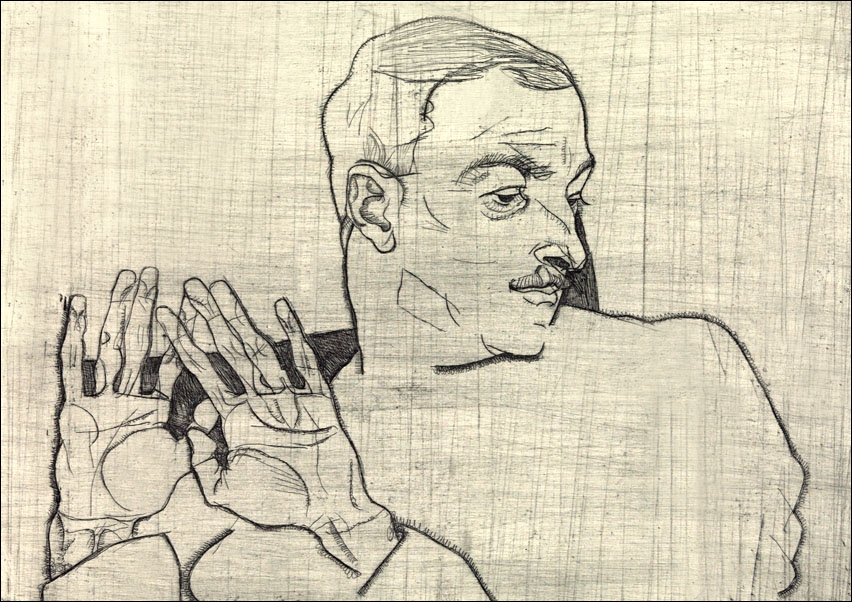 Portrait of Arthur Roessler, Egon Schiele - plakat Wymiar do wyboru: 59,4x42 cm