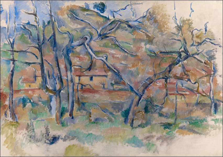 Trær og hus, Provence, Paul Cezanne – plakat Wymiar do wyboru: 100x70 cm