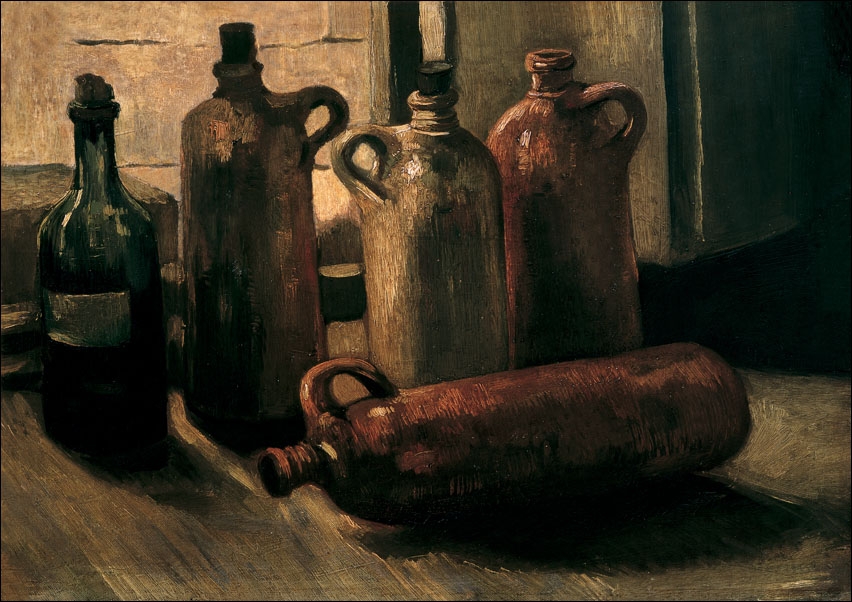 Still Life with Five Bottles, Vincent van Gogh - plakat Wymiar do wyboru: 42x29,7 cm