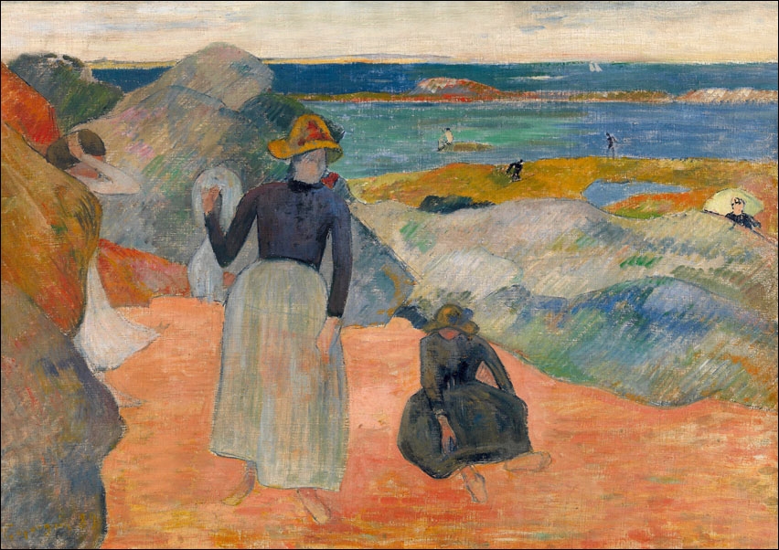 Atthebeach, Paul Gauguin - plakat Wymiar do wyboru: 59,4x42 cm