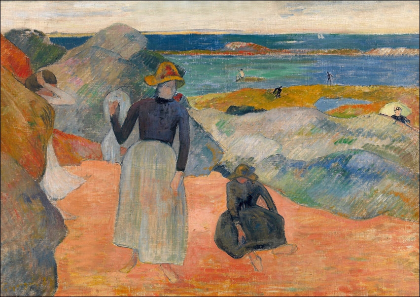 Atthebeach, Paul Gauguin - plakat Wymiar do wyboru: 100x70 cm