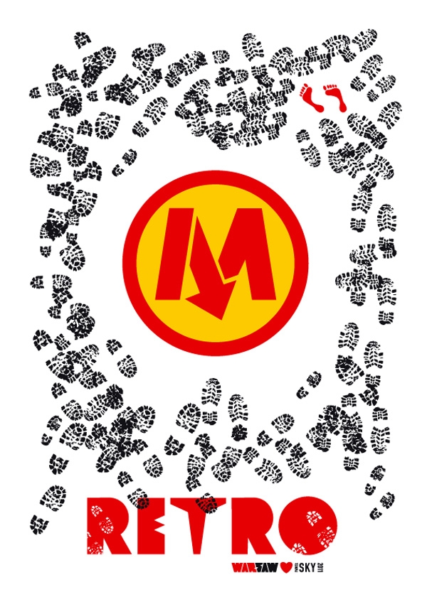 metro retro - plakat Wymiar do wyboru: 40x50 cm