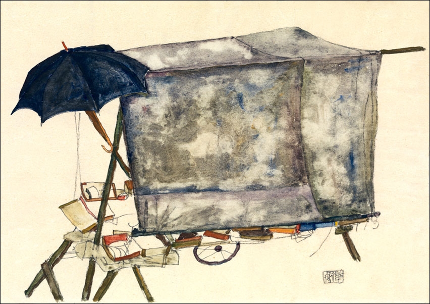 Street Cart, Egon Schiele - plakat Wymiar do wyboru: 50x40 cm