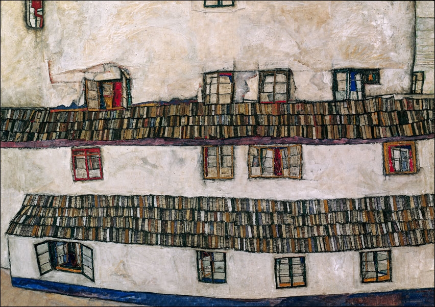 Ściana domu (okno), Egon Schiele – plakat Wymiar do wyboru: 50x40 cm