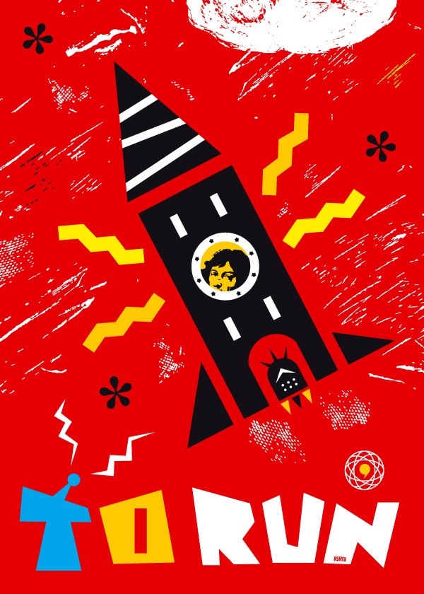to run (Toruń) - plakat Wymiar do wyboru: 50x70 cm