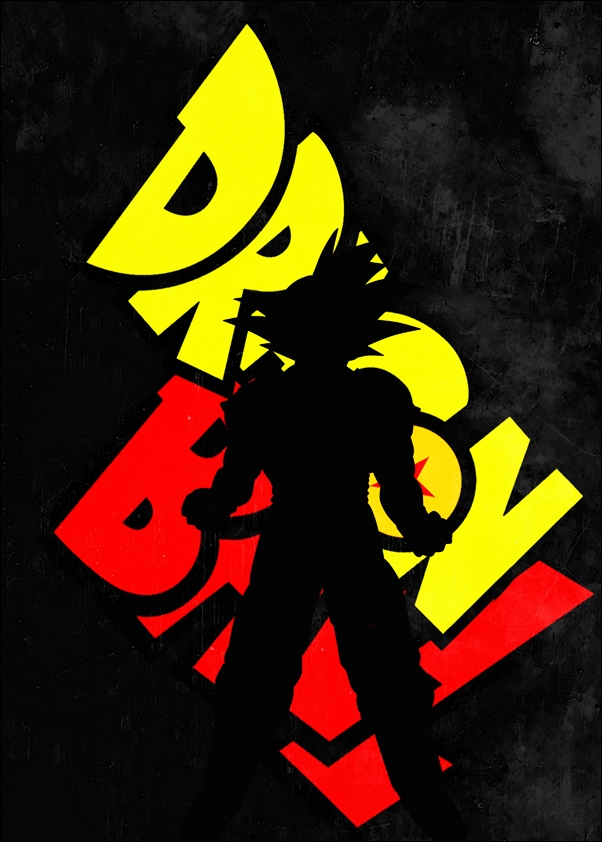Typography Stencils, Dragon Ball - plakat Wymiar do wyboru: 70x100 cm