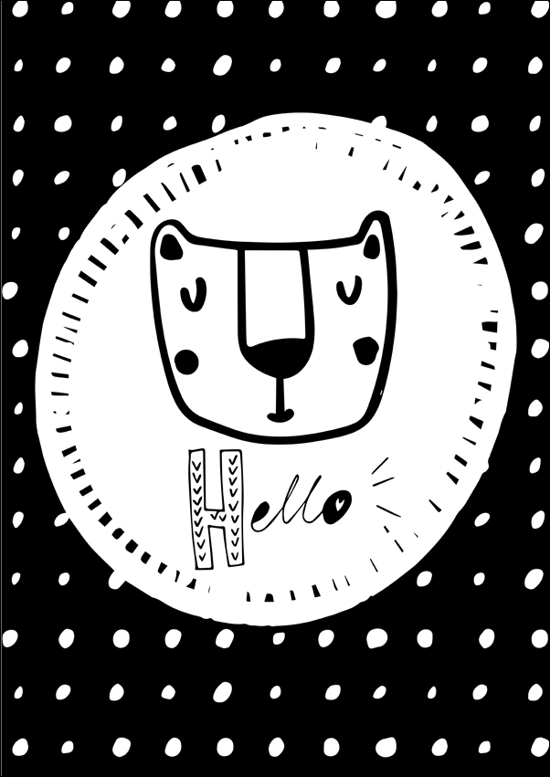 hello - plakat Wymiar do wyboru: 70x100 cm