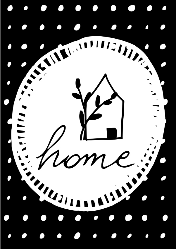 home - plakat Wymiar do wyboru: 50x70 cm