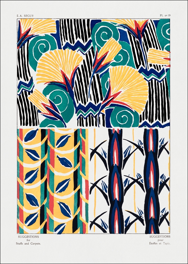 Vintage floral patterns, Art Nouveau, E. A. Séguy -  plakat Wymiar do wyboru: 50x70 cm
