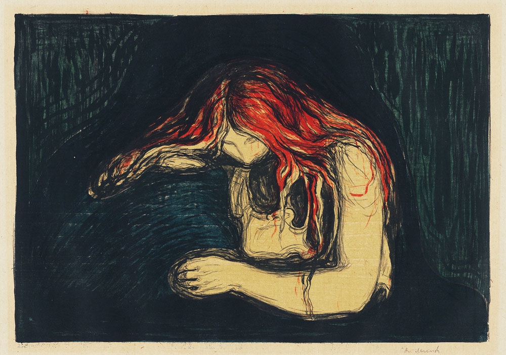 The Vampire II (ca. 1895–1902), Edvard Munch -  plakat Wymiar do wyboru: 50x70 cm