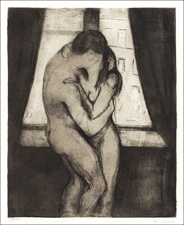 The Kiss (1895), Edvard Munch -  plakat Wymiar do wyboru: 70x100 cm