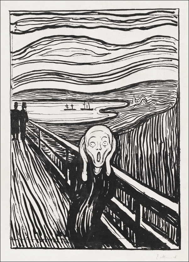 The Scream (1895), Edvard Munch -  plakat Wymiar do wyboru: 50x70 cm