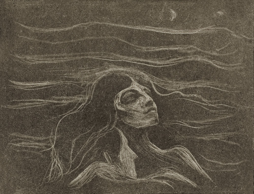 On the Waves of Love (1896), Edvard Munch -  plakat Wymiar do wyboru: 70x100 cm