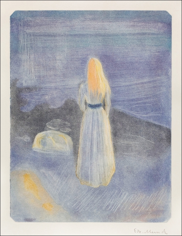 Young Woman on the Beach (1896), Edvard Munch -  plakat Wymiar do wyboru: 40x50 cm